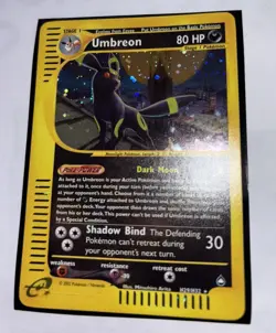Pokemon TCG Umbreon 80 HP Aquapolis Holo Rare H29/H32 English 2002 - Image 3