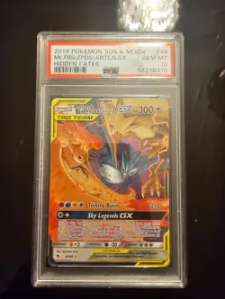 MOLTRES ZAPDOS ARTICUNO GX 2019 POKEMON HIDDEN FATES RARE 44/68 PSA 10 Q0465 - Image 1