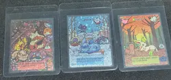 Pokiebubies 1st Edition Fan Art Glacie V, Flarie v and leafie V Holo Pokemon - Image 1