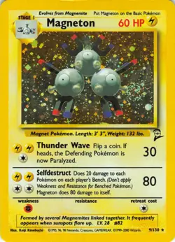 Magneton - Holo - 9/130 Base Set 2 - WOTC Unlimited - Pokemon TCG - 2000 - Image 1