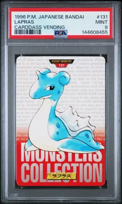 PSA 9 2026 CERT LAPRAS 1996 POKEMON JAPANESE BANDAI CARDDASS VENDING #131 - Image 1