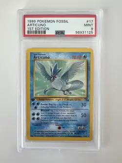 1999 Pokemon Fossil Articuno 1st Edition PSA 9 Mint #17 - Image 1