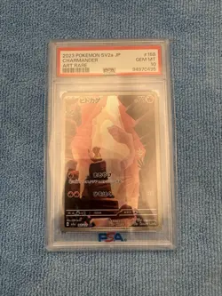 PSA 10 GEM MINT Pokemon Japanese Charmander AR 151 168/165 Art Rare SV2a 2023 AR - Image 1
