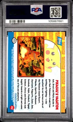 1999 TOPPS POKEMON THE MOVIE EDT PIKACHU'S VACATION #42 MOVIE EDITION PSA 10 - Image 2
