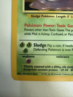 Pokemon Muk 13/62 Fossil Holo Rare - Image 3