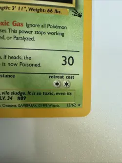 Pokemon Muk 13/62 Fossil Holo Rare - Image 4