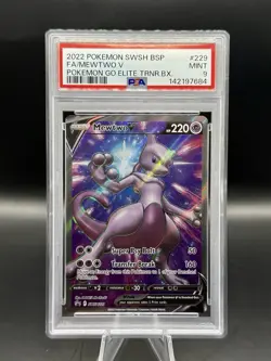 PSA 9 Mewtwo V Black Star Promo Full Art SWSH229 Pokemon Go Sword & Shield ENGL - Image 1
