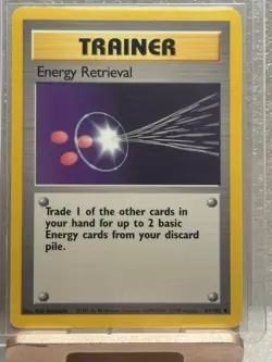 Energy Retrieval Base Set 81/102 Pokemon TCG Regular Uncommon Unlimited Trainer - Image 1