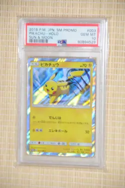 PSA 10 GEM MT - Pikachu-Holo 003/SM-P Promo Sun & Moon 2019 Pokemon Japanese - Image 2