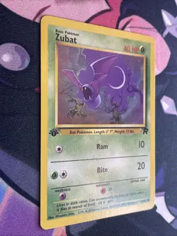 **T1 Zubat 70/82 Pokemon Team Rocket 1st Edition Vintage 2000 WoTC Near Mint LP - Image 2