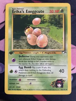 Erika's Exeggcute - 43/132 - Uncommon - 1st Edition Gym Heroes Pokemon NM/LP - Image 1