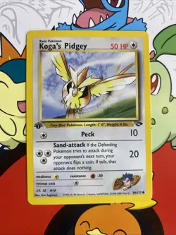 2000 Pokemon Gym2 Koga's Pidgey #80 C 1st Edition NM - Image 1