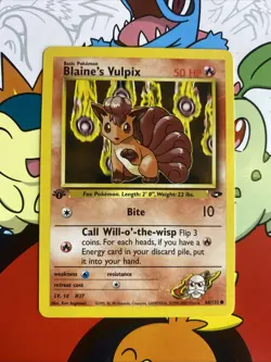 Pokemon Blaine's Vulpix 66/132 Gym Challenge-1st Edition Regular (NM) - Image 1