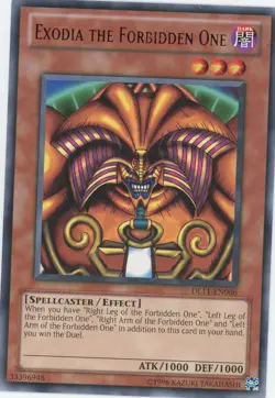 Yugioh Exodia The Forbidden One DL11-EN006 Rare Red NM - Image 1