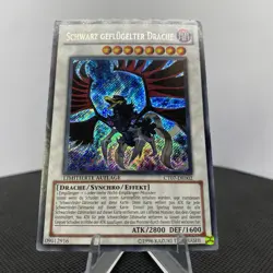 Yugioh Schwarz Geflugelter Drache CT07-DE002 Secret Rare LP - Image 4