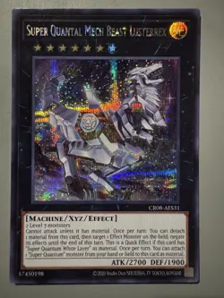 YUGIOH SUPER QUANTAL MECH BEAST LUSTERREX ASIA ENGLISH CR08-AES31 SECRET RARE - Image 1