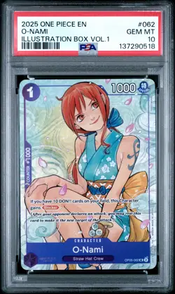 O-Nami PSA10 2025 One Piece Promos Illustration Box Vol.1 #062 - Image 1
