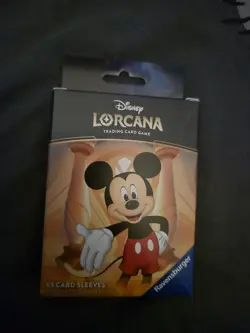 Disney Lorcana TCG Mickey Mouse 65 Card Sleeves New Sealed - Image 1