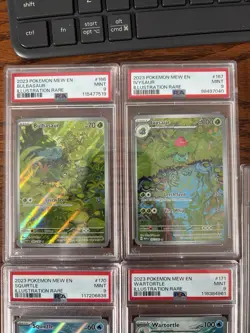 Pokemon SV 151 EN PSA 9 & 7 SIR Complete Starter & Evolutions 5 Card Set - Image 2