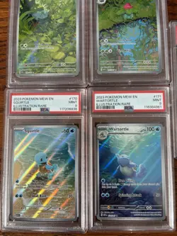 Pokemon SV 151 EN PSA 9 & 7 SIR Complete Starter & Evolutions 5 Card Set - Image 3