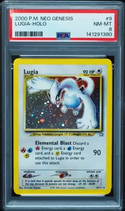 Lugia 9/111 PSA 8 Neo Genesis Pokemon Card, Super Clean New Cert - Image 1