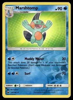 Marshtomp 34/168 Pokemon Card Celestial Storm Uncommon 90 HP Rev Holo Played HR - Image 1