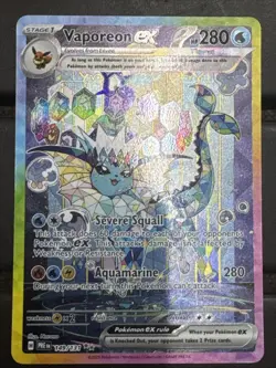 Pokemon TCG Vaporeon EX Prismatic Evolutions Special Illustration Card 149/131 - Image 1