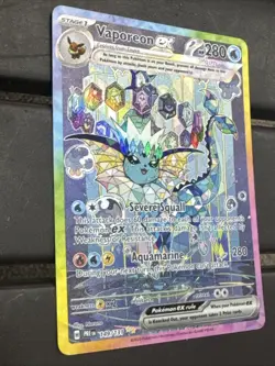 Pokemon TCG Vaporeon EX Prismatic Evolutions Special Illustration Card 149/131 - Image 3
