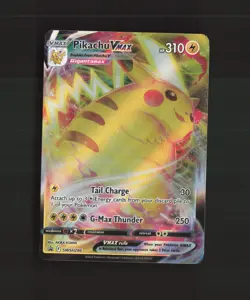 Pikachu VMAX SWSH286 Sword & Shield Black Star Promo OFFCENTER Pokemon Card NM - Image 1