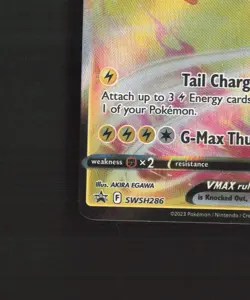 Pikachu VMAX SWSH286 Sword & Shield Black Star Promo OFFCENTER Pokemon Card NM - Image 5