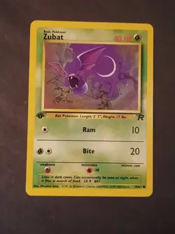 2000 Pokemon Card Team Rocket Zubat 1st Edition #70/82 - Image 3