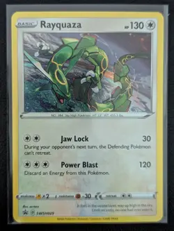 Rayquaza SWSH029 Sword & Shield Promo Card Cosmos Holo Swirl - Image 1