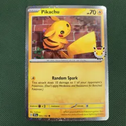 FART WHOLE SWIRL 🌀💫 NM Pikachu 051/162 30th Anniversary Stamped Pokemon Card - Image 4