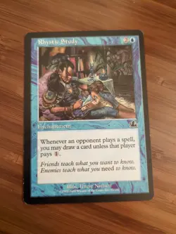 Rhystic Study 45/143 Prophecy Magic The Gathering (MTG) Common NM Card - Image 1