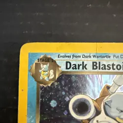 Pokemon TCG Dark Blastoise Holo Rare Card 3/82 Gigantic SWIRL - Image 3