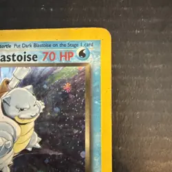 Pokemon TCG Dark Blastoise Holo Rare Card 3/82 Gigantic SWIRL - Image 4