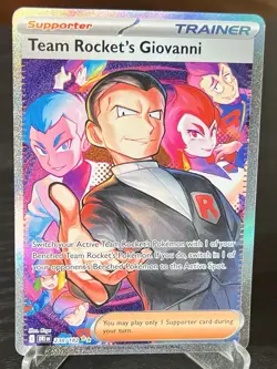 Pokemon TCG Destined Rivals Team Rockets Giovanni Card Sir Eng 238/182 Mint! - Image 1