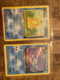Psyduck 53/62 And Golduck 35/62 - 2 Pokemon Card Lot Fossil Set. Vintage TCG - Image 1