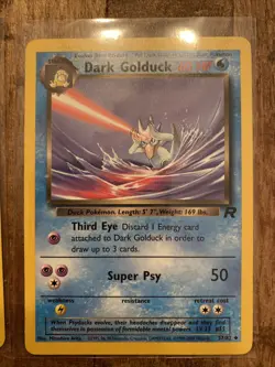 Psyduck 53/62 And Golduck 35/62 - 2 Pokemon Card Lot Fossil Set. Vintage TCG - Image 3