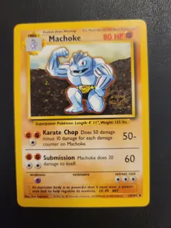 Machoke 34/102 - BASE SET - VINTAGE WOTC Pokemon Card - Unlimited - - Image 1