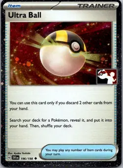 Ultra Ball - 196/198 Prize Pack Series Cards Uncommon Holo NM - Image 1