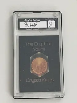 Girl Dad Designs Crypto King Bubble 1/1 Trading Card Rare One of One Grail SSP - Image 5