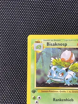 Pokemon Bisaknosp 30/102 1st Edition Card German Base Set Uncommon NM - Image 2