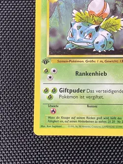 Pokemon Bisaknosp 30/102 1st Edition Card German Base Set Uncommon NM - Image 5