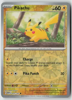 Pikachu - (Reverse Cosmos Holo) (Costco Exclusive) 025/165 - Miscellaneous Cards - Image 1