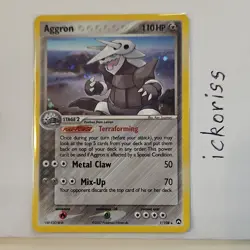 Pokemon Aggron Holo Rare EX Power Keepers 1/108 HP110 2007 Card - Image 1