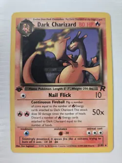 Dark Charizard 21/82 1st Edition Non-Holo Rare Card - Image 1
