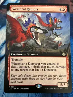 Wrathful Raptors (Extended Art) Commander: the Lost Caverns of Ixalan Reg NM-M - Image 1