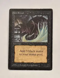 1x MTG Dark Ritual Beta Edition Magic: The Gathering Moderate Play - Image 1