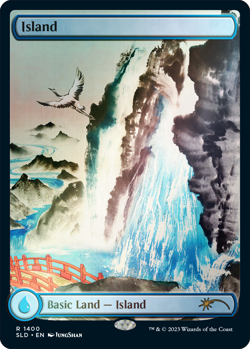 Island R Full Art Foil #1400 | SLD Secret Lair Drop Meditations on Nature | MTG - Image 1